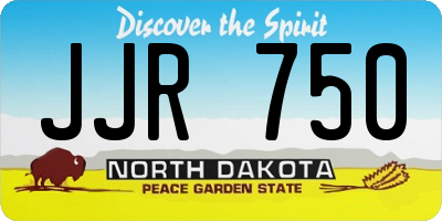 ND license plate JJR750
