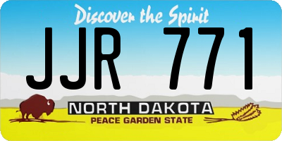 ND license plate JJR771