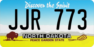 ND license plate JJR773