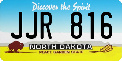ND license plate JJR816