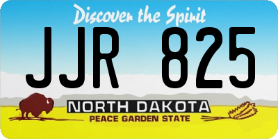 ND license plate JJR825