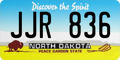 ND license plate JJR836