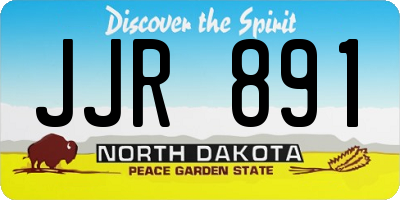 ND license plate JJR891