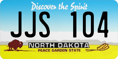 ND license plate JJS104