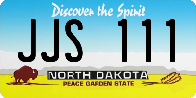 ND license plate JJS111