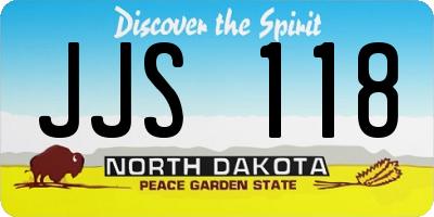 ND license plate JJS118