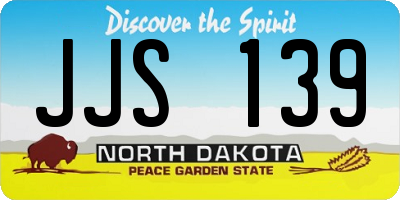 ND license plate JJS139