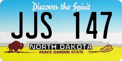ND license plate JJS147