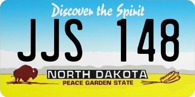 ND license plate JJS148