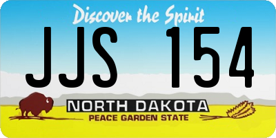 ND license plate JJS154