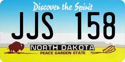 ND license plate JJS158