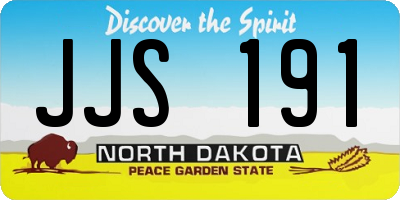 ND license plate JJS191