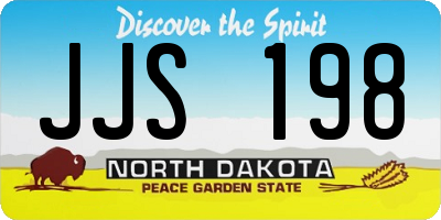 ND license plate JJS198