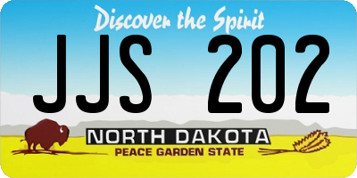 ND license plate JJS202