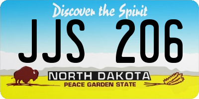 ND license plate JJS206