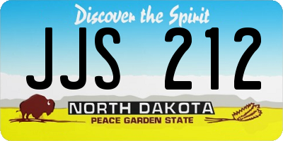 ND license plate JJS212