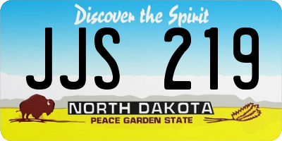 ND license plate JJS219