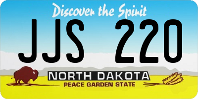 ND license plate JJS220