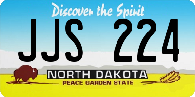 ND license plate JJS224