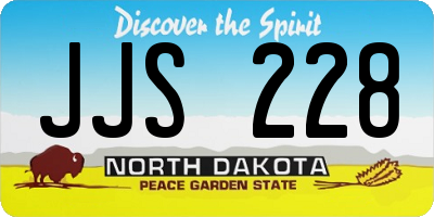 ND license plate JJS228