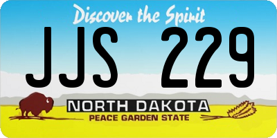 ND license plate JJS229