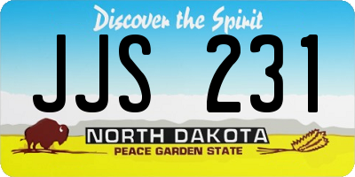 ND license plate JJS231