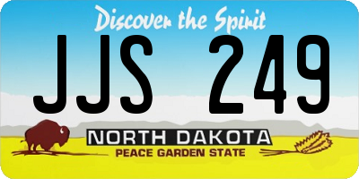 ND license plate JJS249