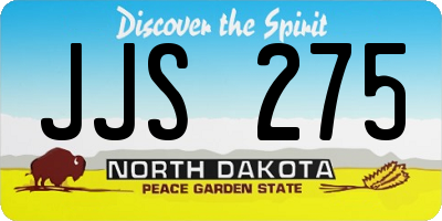 ND license plate JJS275