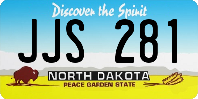 ND license plate JJS281