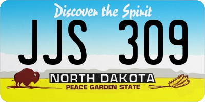 ND license plate JJS309