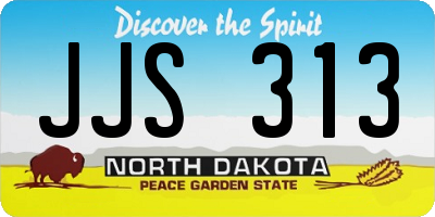 ND license plate JJS313