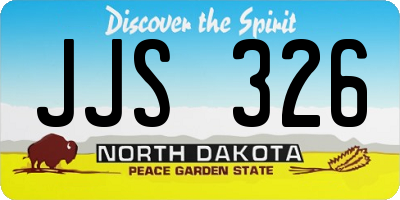 ND license plate JJS326