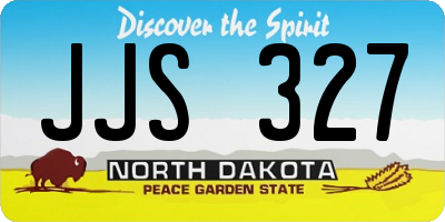 ND license plate JJS327