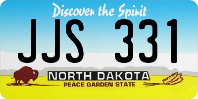 ND license plate JJS331
