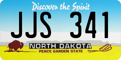 ND license plate JJS341