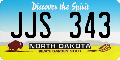 ND license plate JJS343
