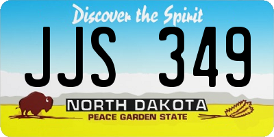 ND license plate JJS349