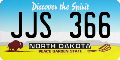 ND license plate JJS366