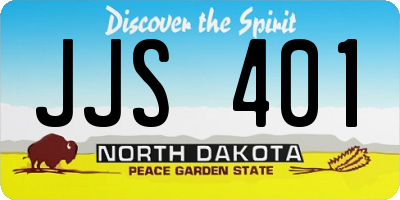 ND license plate JJS401