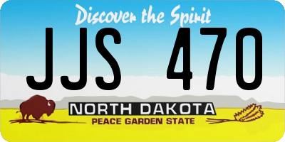 ND license plate JJS470