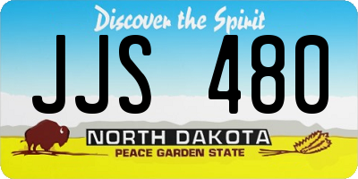 ND license plate JJS480