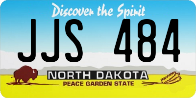 ND license plate JJS484