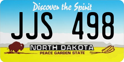 ND license plate JJS498