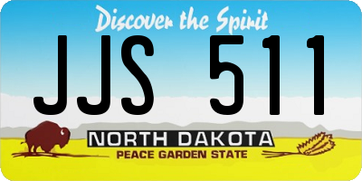ND license plate JJS511