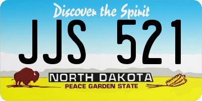 ND license plate JJS521
