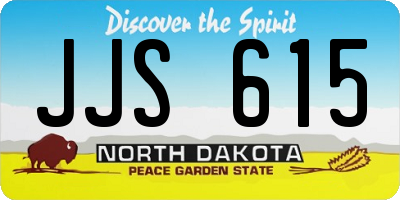 ND license plate JJS615