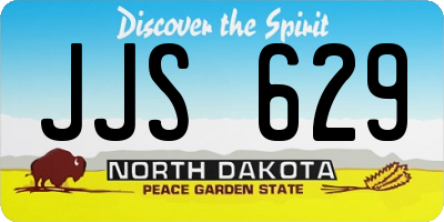 ND license plate JJS629