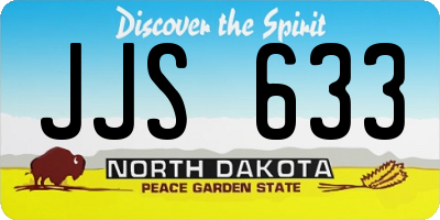 ND license plate JJS633