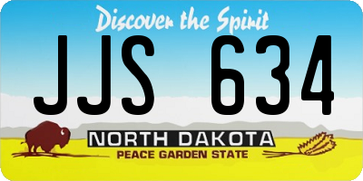 ND license plate JJS634