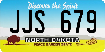 ND license plate JJS679